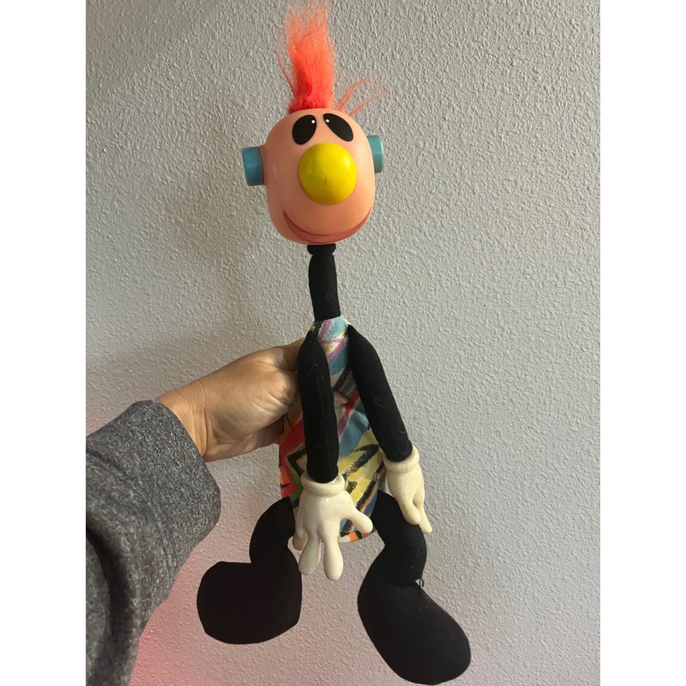 Vintage 1980s Jibber Jabber Plush Figure Determined Productions Retro Toy